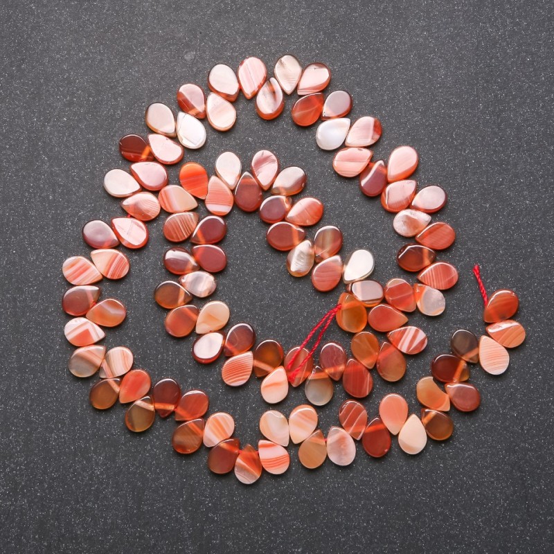 Orange Agate Butterfly Beads, Diameter 8x6mm, Length 38cm