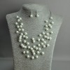 Necklace and Earrings Set "Strings of the Soul" pearls (imitation) on a cord, length 50 cm