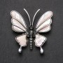 Butterfly Brooch Pendant, Mother of Pearl, 53x51mm