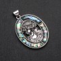 "Grecian" Pendant with Abalone in Setting 36x46mm