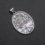 Pendant with Imitation Abalone in Tree-Shaped Setting 32x42x55mm