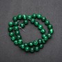 Imitation Malachite Beads on a String, Smooth Round, diameter 10mm, length 38cm