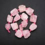 Raw Rose Quartz Nugget Beads on a Strand, Tumbled, Diameter 20x26(+-)mm, Length 42cm