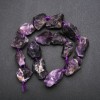 Raw Amethyst Nugget Beads on a String, Tumbled, 22x26mm+/-, 42cm+ Length
