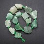 Raw Jade Nugget Beads on a String, Tumbled, 20x26mm+/-, 42cm+ Length