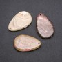 Natural Picasso Jasper Stone Pendant, Drop, 55x35(+-)mm