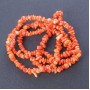Natural Coral Orange Beads "stone chip", diameter 6mm (+-), length 85cm strand