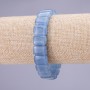Synthetic Aquamarine Link Bracelet 10x14(+-)mm on Elastic