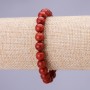 Elastic Bracelet Natural Red Jasper Stone, Diameter 8mm+