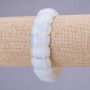 Moonstone Link Bracelet 12x20(+-)mm on Elastic