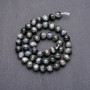 Natural Hawk's Eye Stone Beads on Strand, Smooth Round, Diameter 8 (+-) mm, Length 38cm