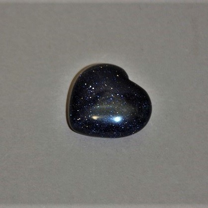 Souvenir 'Cairo Night' Blue Sand Aventurine Heart 37x40(+-)mm