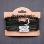 Men's Triple Bracelet "I Love Jesus" with adjustable pull