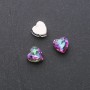 Price per Pack/10 pcs. Sew-On Crystal in Claw Setting, Heart 10mm, Blue-Crimson