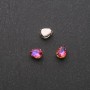 Sew-on Crystal Drop 6x8mm, Raspberry-Blue