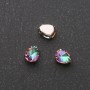 Sew-on Crystal Drop 6x8mm Green- Raspberry