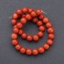 Natural Stone Beads on String, Red Jasper Smooth Round, diameter 10mm, length 37cm