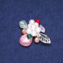 Flower Brooch with Agate 38x55mm