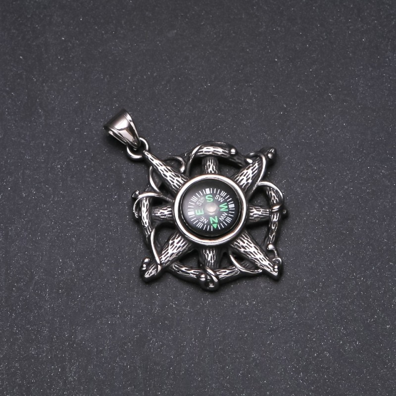 Compass Pendant 44x50mm