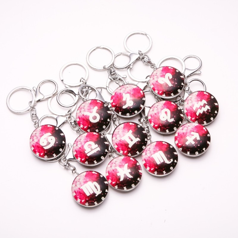 Zodiac Keychains Set of 12 pcs, price per pack, length 10cm