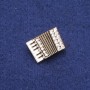 Accordion Brooch with Rhinestones, Gold-Tone Metal, 24x17mm