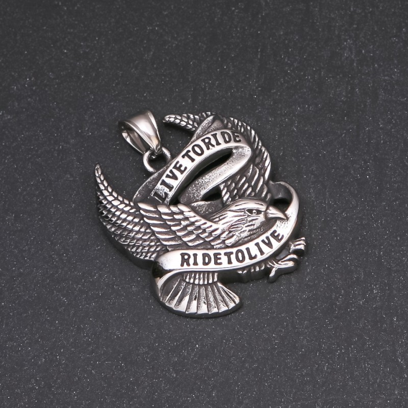 Men's Eagle Pendant, Stainless Steel, 40x35mm