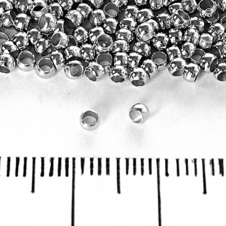 Crimp Bead Findings for Beading, 3mm, Pack of 320g
