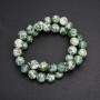 On Fishing Line Moss Agate Smooth Round Beads, diameter 10 (+/-) mm, length 38cm