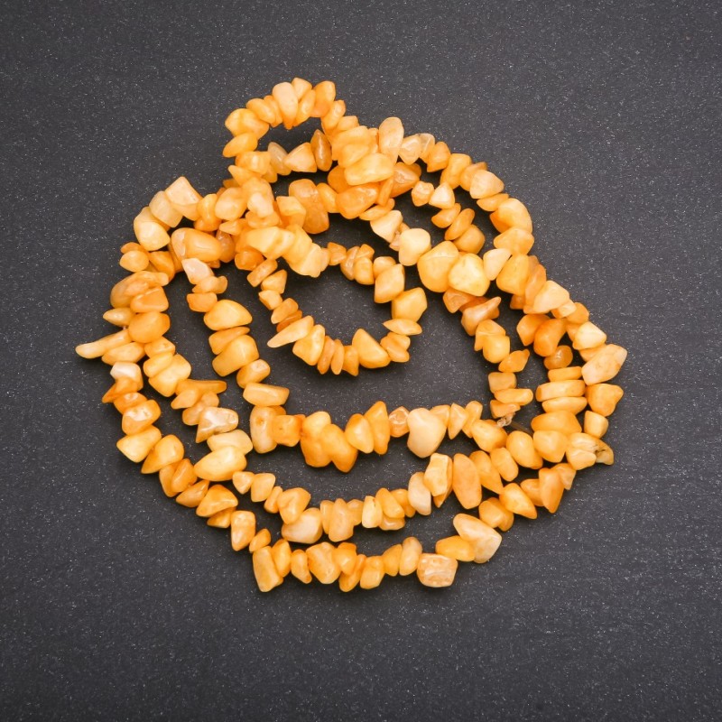 Beads on Fishing Line Tinted Quartz Chips, diameter 6 (+/-) mm, length 80cm