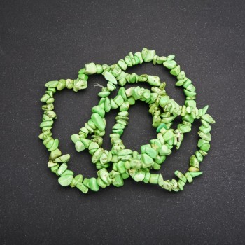 Beads on Fishing Line Tinted Howlite Chips, diameter 6 (+/-) mm, length 80cm