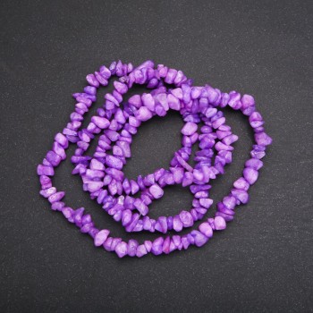 Beads on Fishing Line Tinted Quartz Chips, diameter 8 (+/-) mm, length 80cm