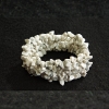 Elastic CHALCEDONY Bracelet, wide shard, thickness 30mm+-, length 18cm+-
