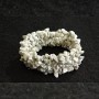 Elastic CHALCEDONY Bracelet, wide shard, thickness 30mm+-, length 18cm+-