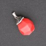 "Acorn" Pendant made of Chalcedony Stone 32x20(+-)mm