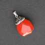 "Acorn" Pendant made of Red Jasper Stone 32x20(+-)mm