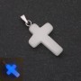 Cross Pendant Onyx 18x27mm Blue Glow