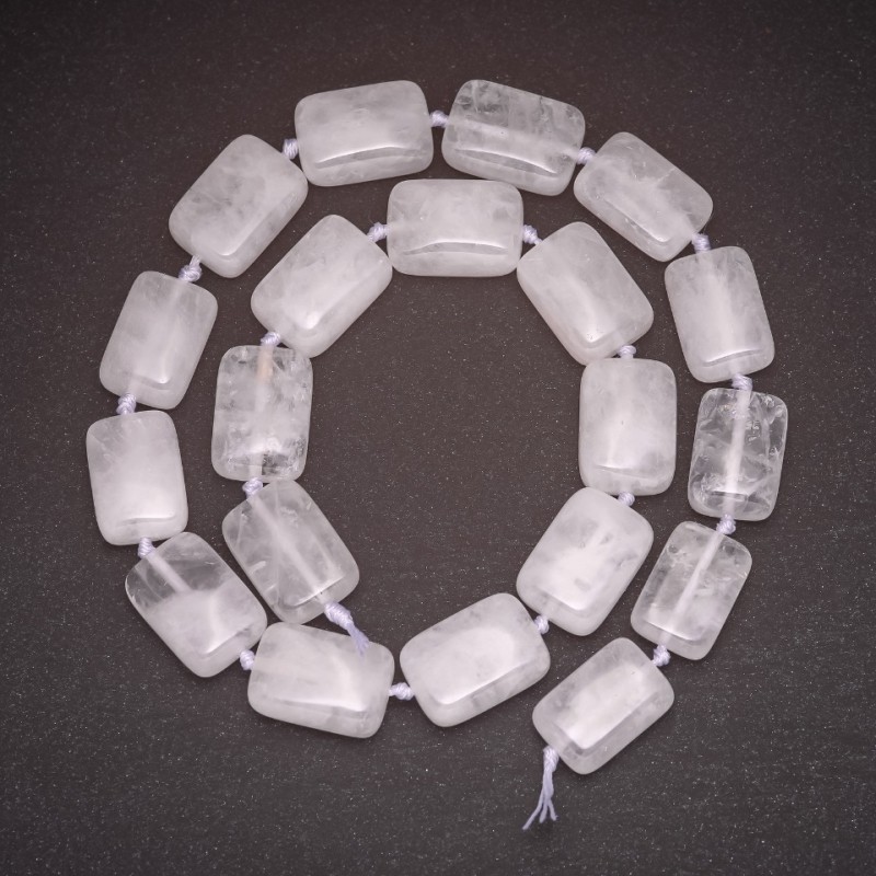 Rock Crystal Bead Strand, diameter 13x18(+-)mm, length 42cm
