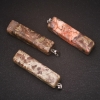 Pendant Natural Stone Picasso Jasper 13x54(+/-)mm