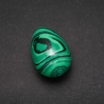 Malachite Natural Stone Souvenir Egg, diameter 35x25+-mm