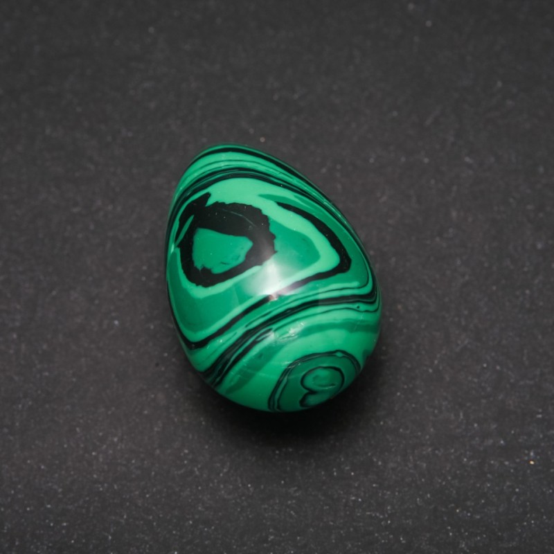 Malachite Natural Stone Souvenir Egg, diameter 35x25+-mm