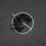 "Tree of Happiness" Pendant, Aventurine Blue Sand Night of Cairo, 30mm diameter