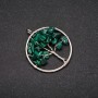 Pendant "Tree of Happiness" Malachite, diameter 30mm