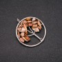 Pendant "Tree of Happiness" Picture Jasper, diameter 30mm
