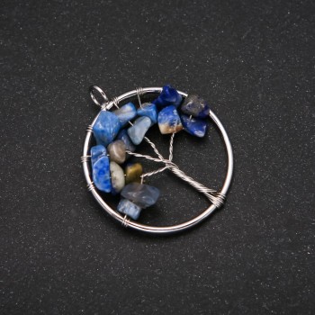 Pendant "Tree of Happiness" Sodalite, diameter 30mm