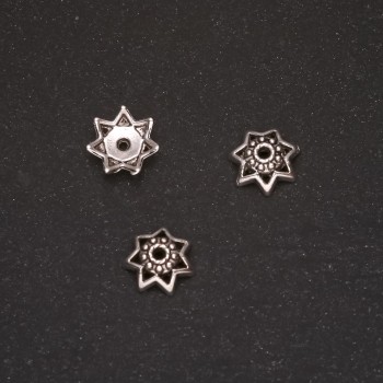 End Cap Finding, diameter 9x3mm, inner diameter 1.2mm, pack 20g +/- 43pcs