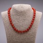 Natural Carnelian Necklace, smooth beads, 10mm diameter, 45cm length