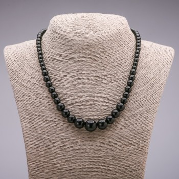 Agate (Synthetic) Necklace, graduated beads, 6-14mm diameter, 45cm length