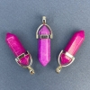 Hexagon Pendant "Tourmaline" (Synthetic) Stone 39x32x9mm