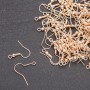 Earring Findings (Ear Wires), Hook (12x15mm), Gold-Toned Metal, pack 200g(+/-), 500 pairs