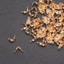 Findings Clamshell Bead Tip (Calotte) Gold-Tone Metal 7x4 (+/-) mm, Pack of 10g (+/-) 140 pcs